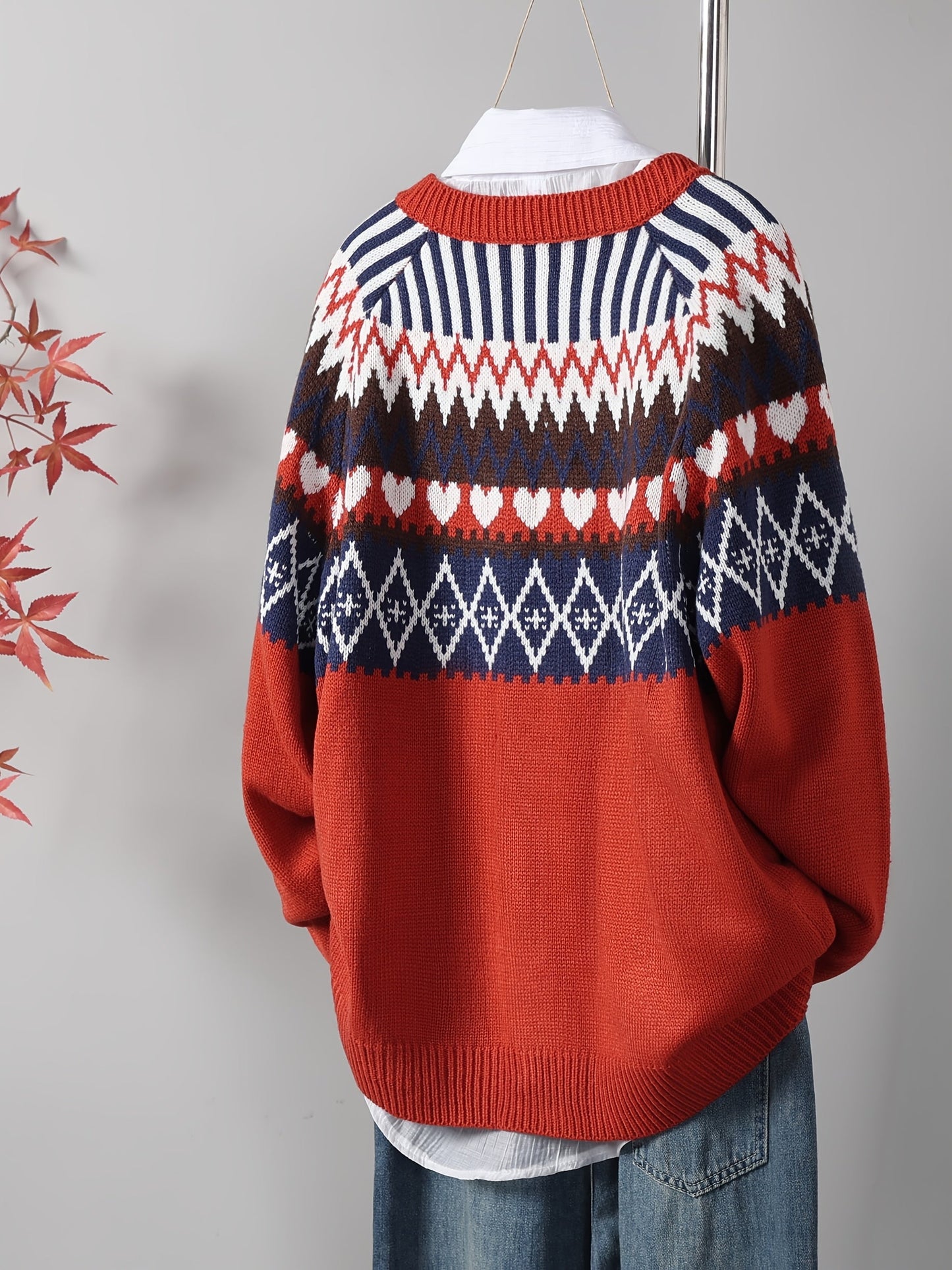 Zyra™ | Klassisk Strikcardigan med Mønster