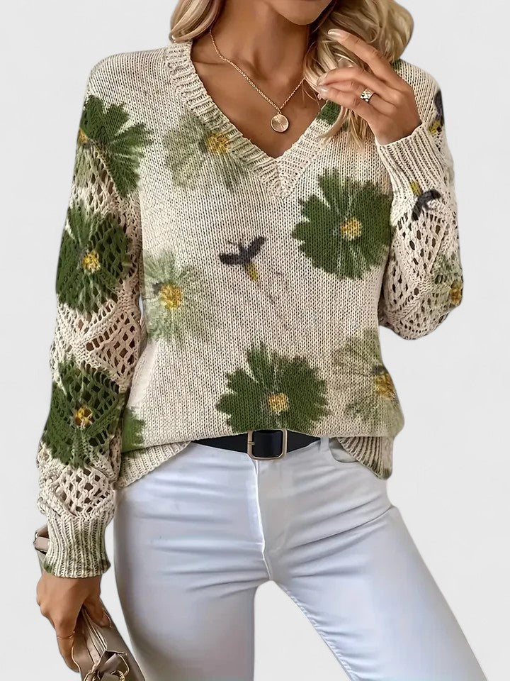 Zyra™ | Elegant blomstret trøje