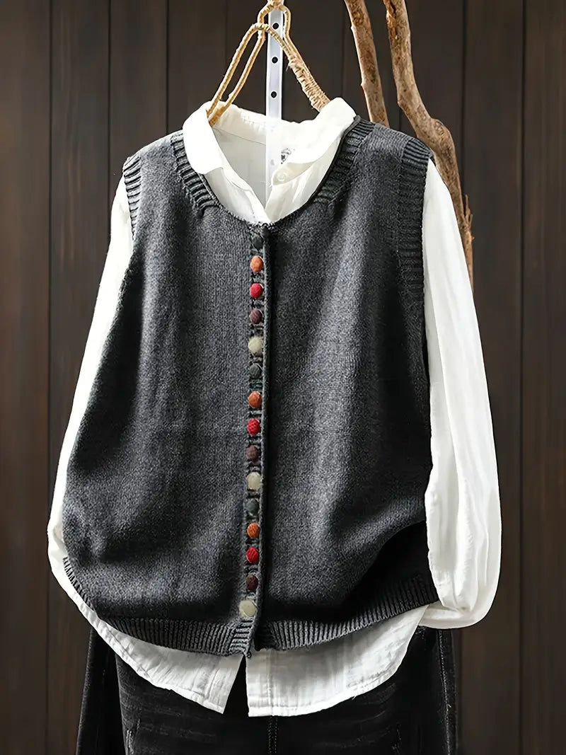 Zyra™ | Ærmeløs Strikket Vest