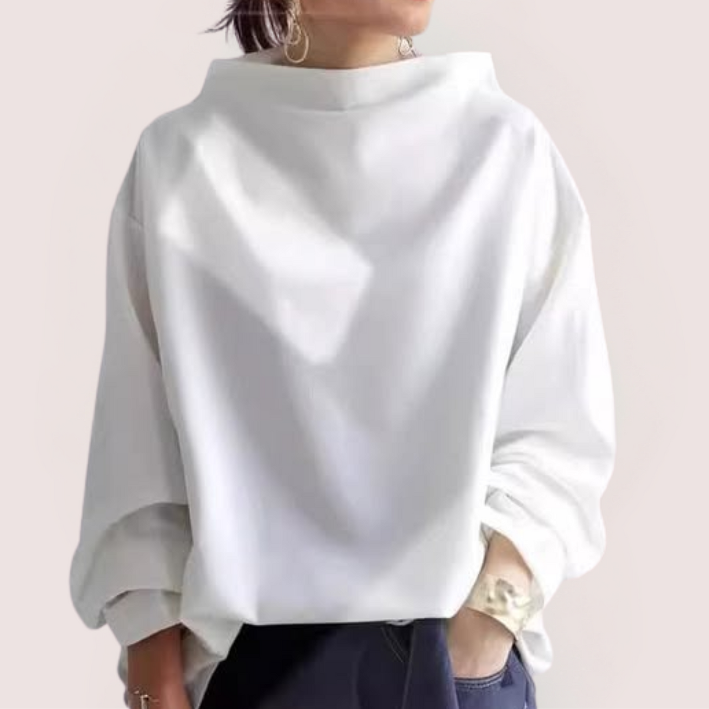 Zyra™ | Chic Trøje med Høj Krave