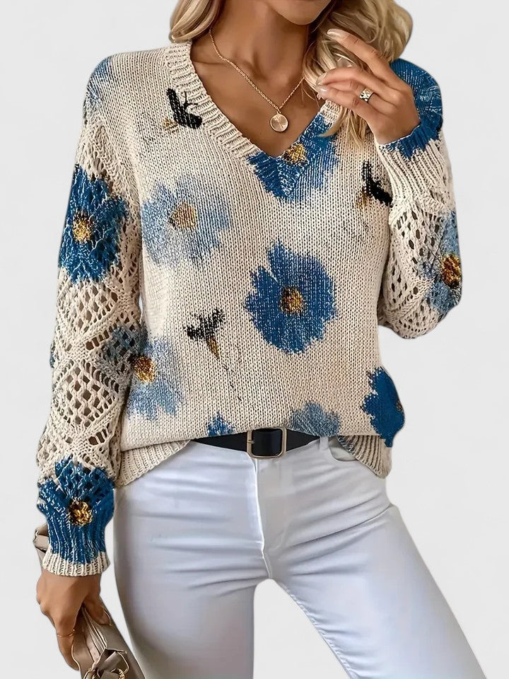 Zyra™ | Elegant blomstret trøje