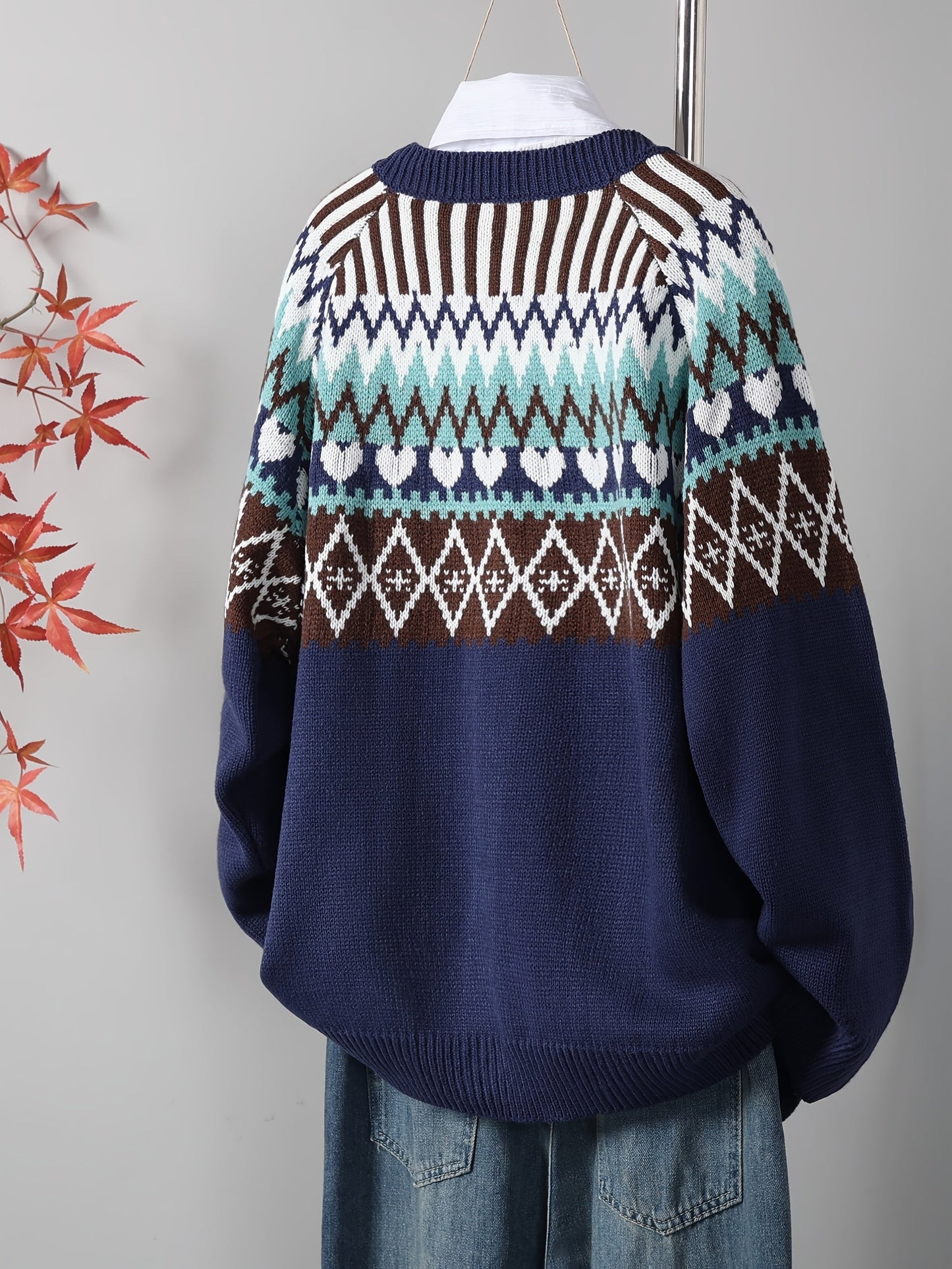 Zyra™ | Klassisk Strikcardigan med Mønster