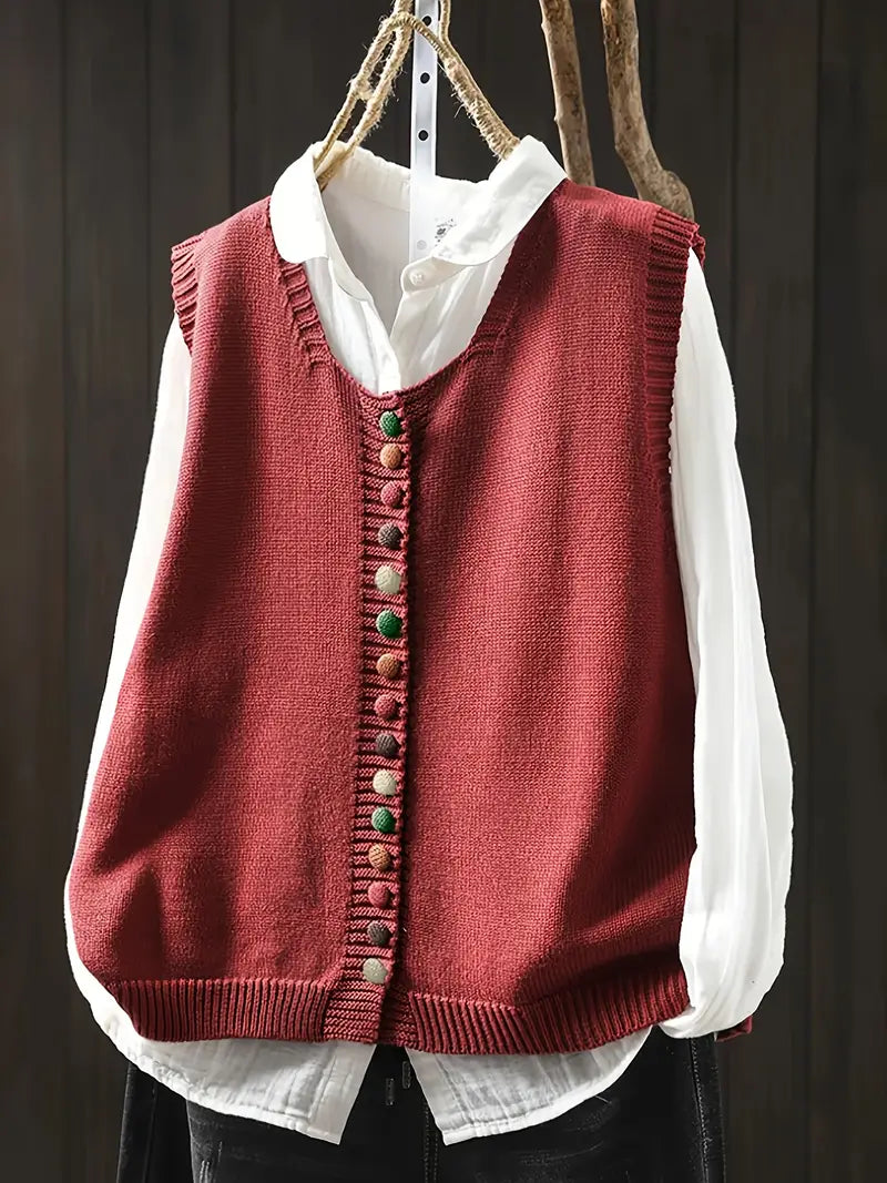 Zyra™ | Ærmeløs Strikket Vest