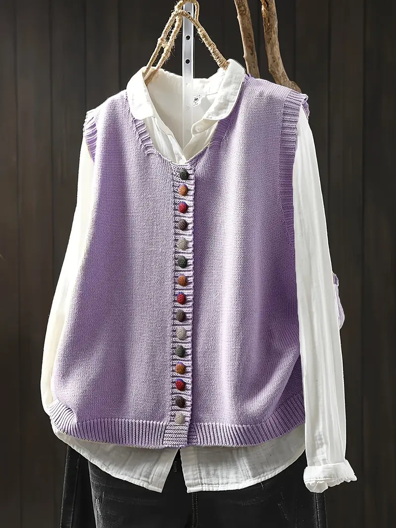 Zyra™ | Ærmeløs Strikket Vest