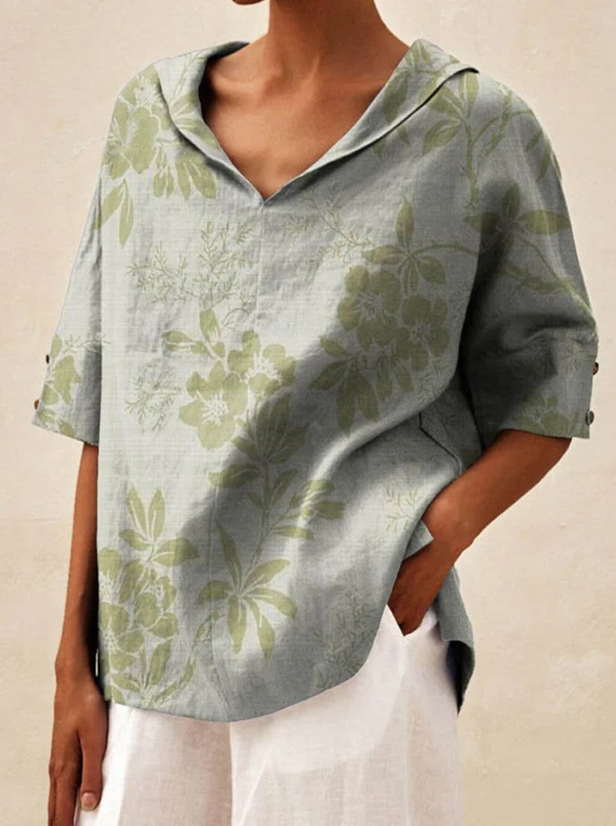 Zyra™ | Elegant top med V-udskæring