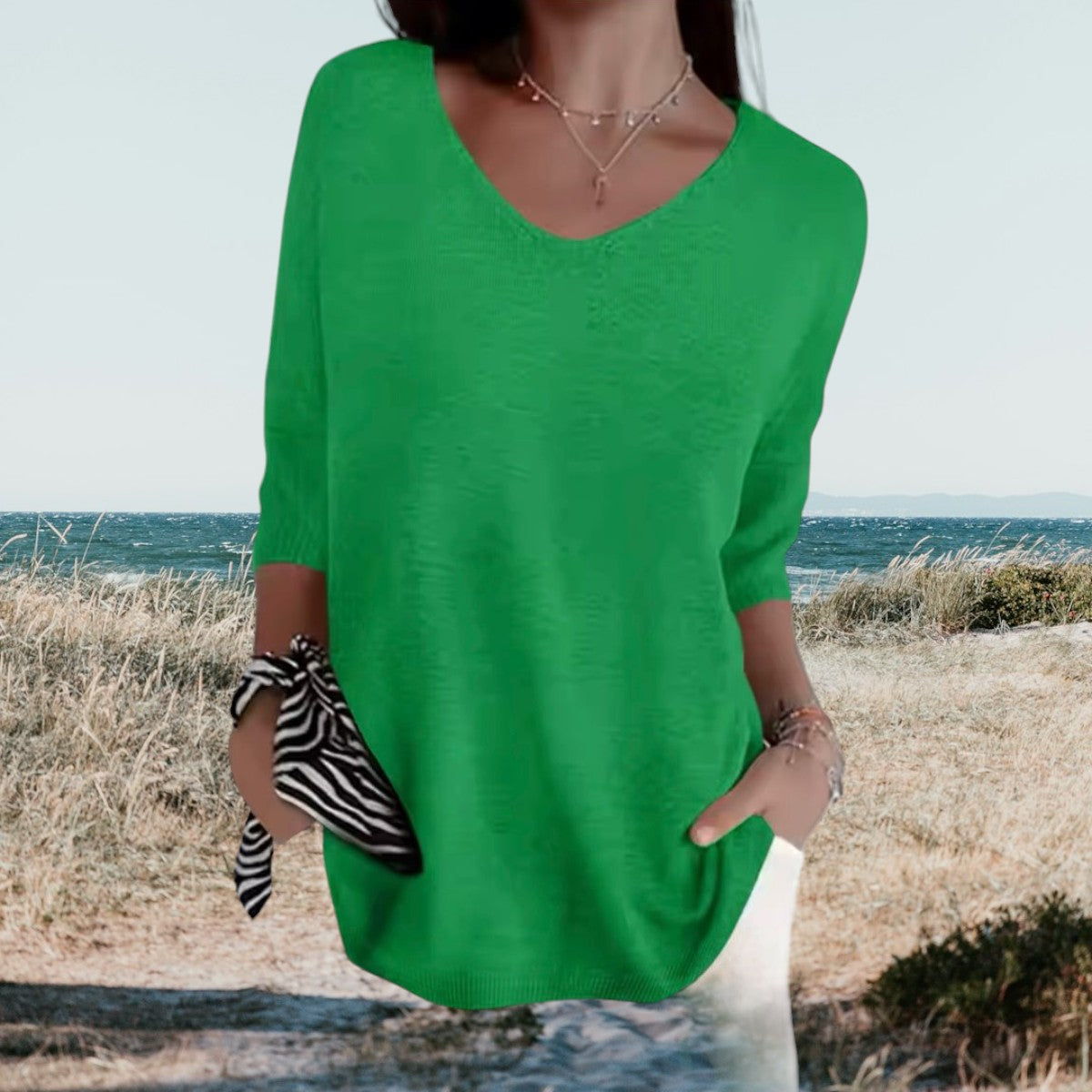 Zyra™ | Stilfuld V-Hals Casual Top