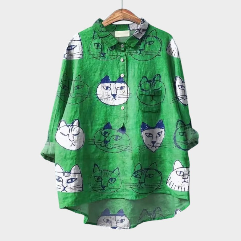 Zyra™ | Kunstnerisk Printbluse