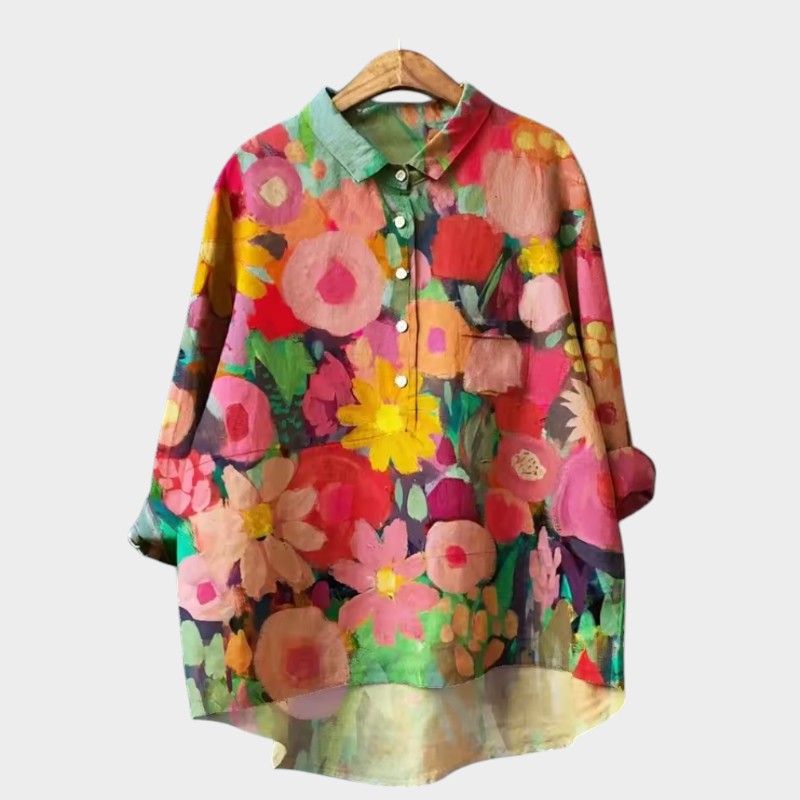 Zyra™ | Kunstnerisk Printbluse