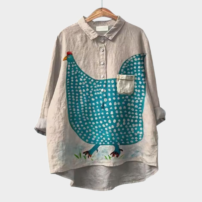 Zyra™ | Kunstnerisk Printbluse