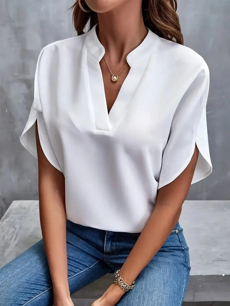 Zyra™ | Stilfuld V-Hals Flydende Bluse