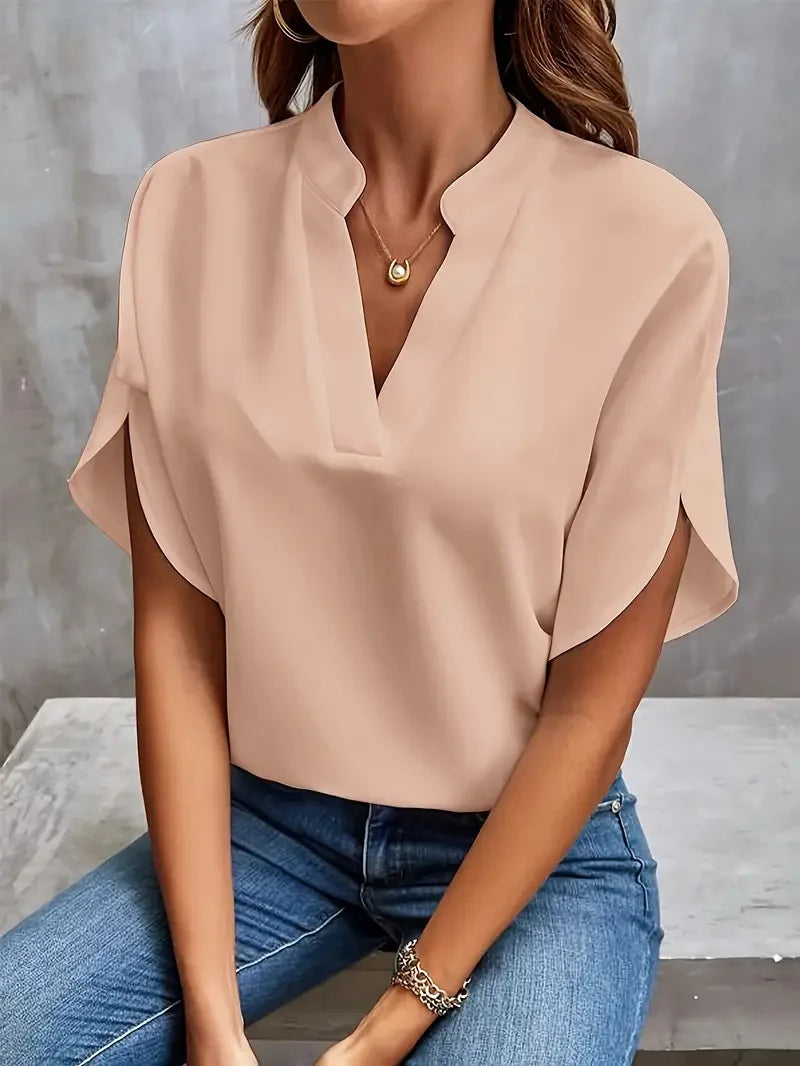 Zyra™ | Stilfuld V-Hals Flydende Bluse