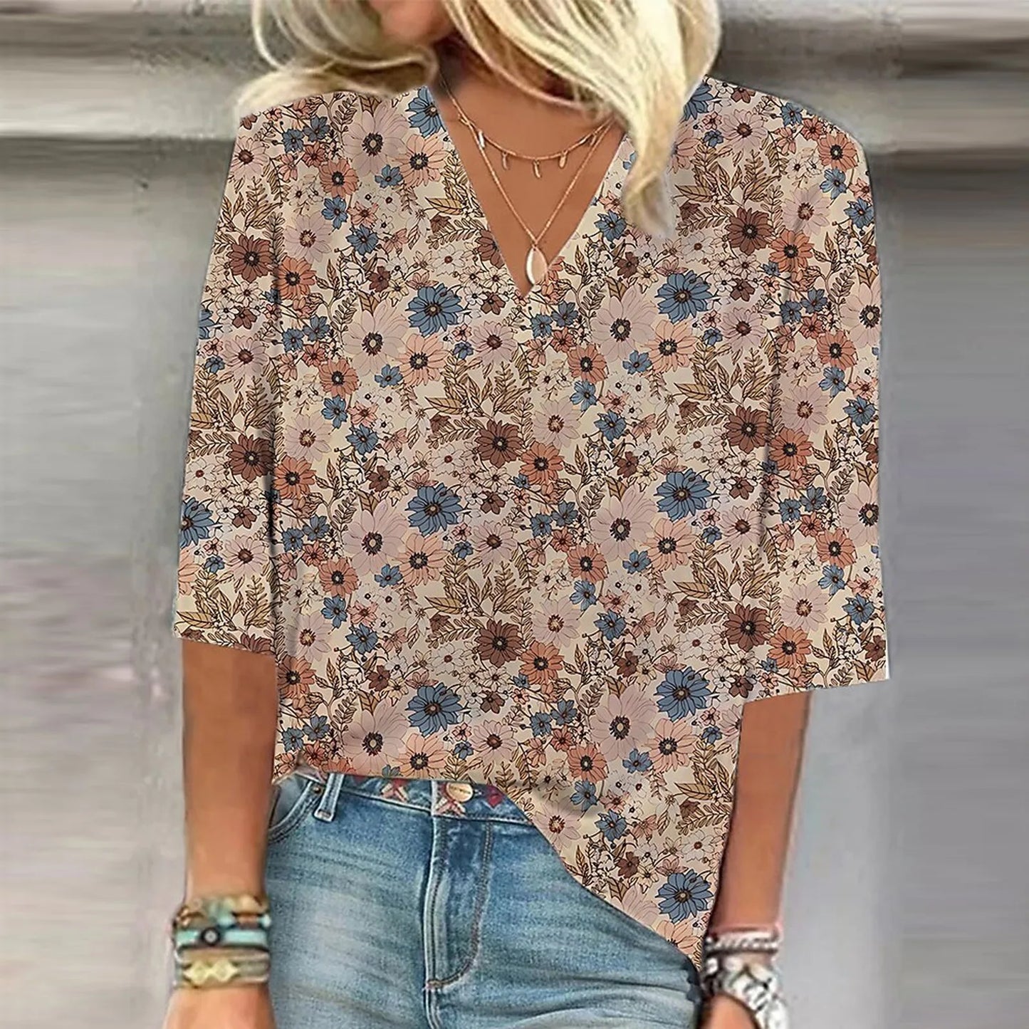 Zyra™ | Vibrant Print Boho Bluse