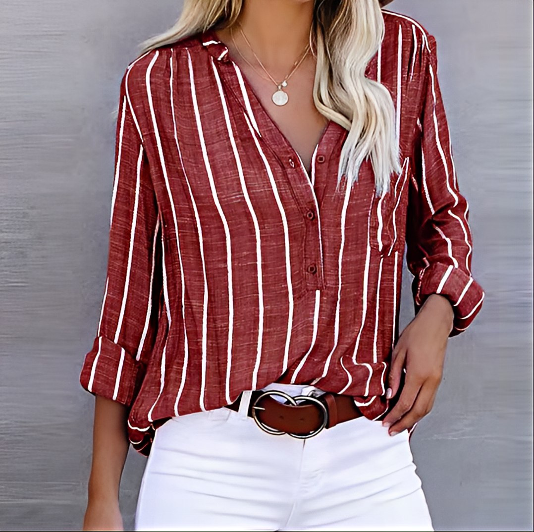 Zyra | Stilfuld og Casual Stribet Bluse