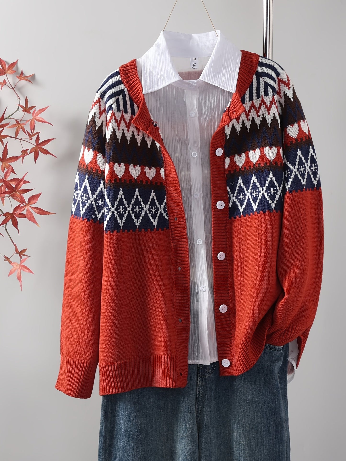 Zyra™ | Klassisk Strikcardigan med Mønster