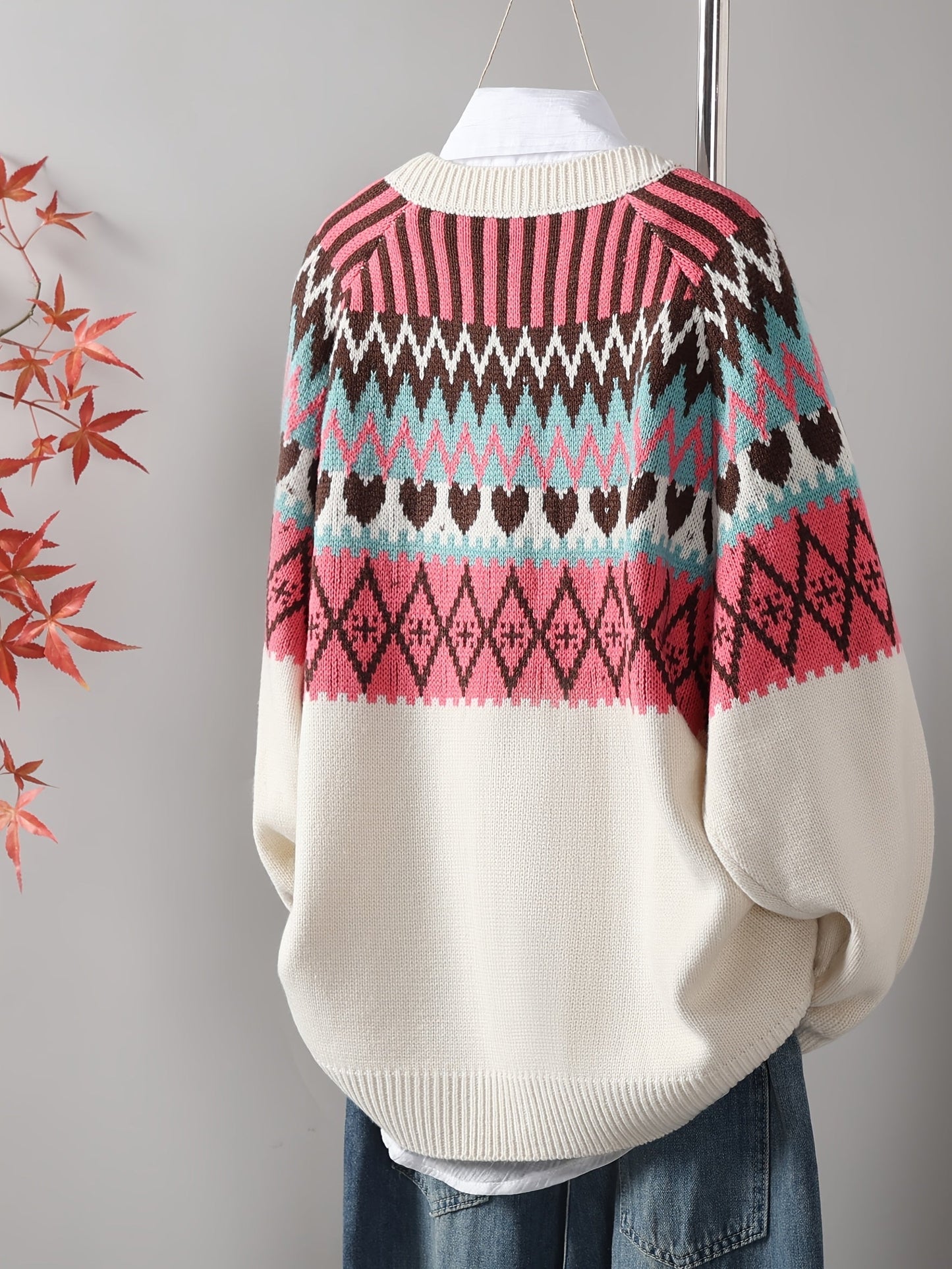 Zyra™ | Klassisk Strikcardigan med Mønster