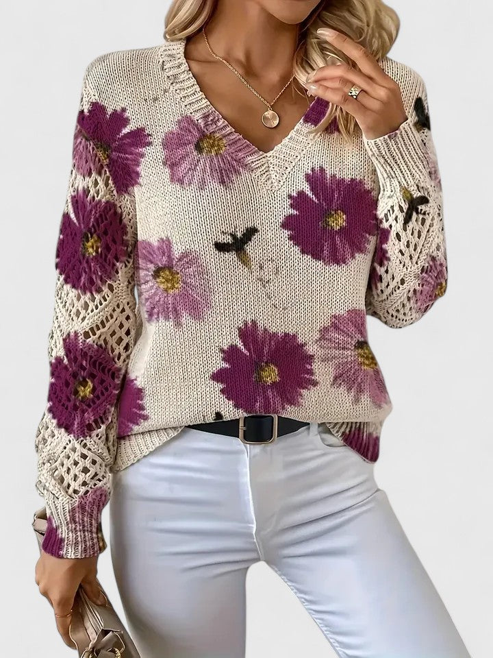 Zyra™ | Elegant blomstret trøje