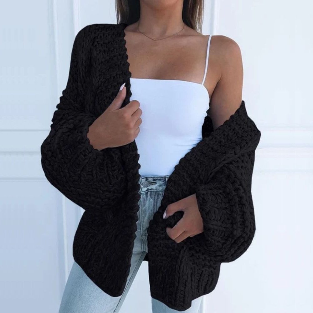 Zyra™ | Oversize Strikvest til Hygge