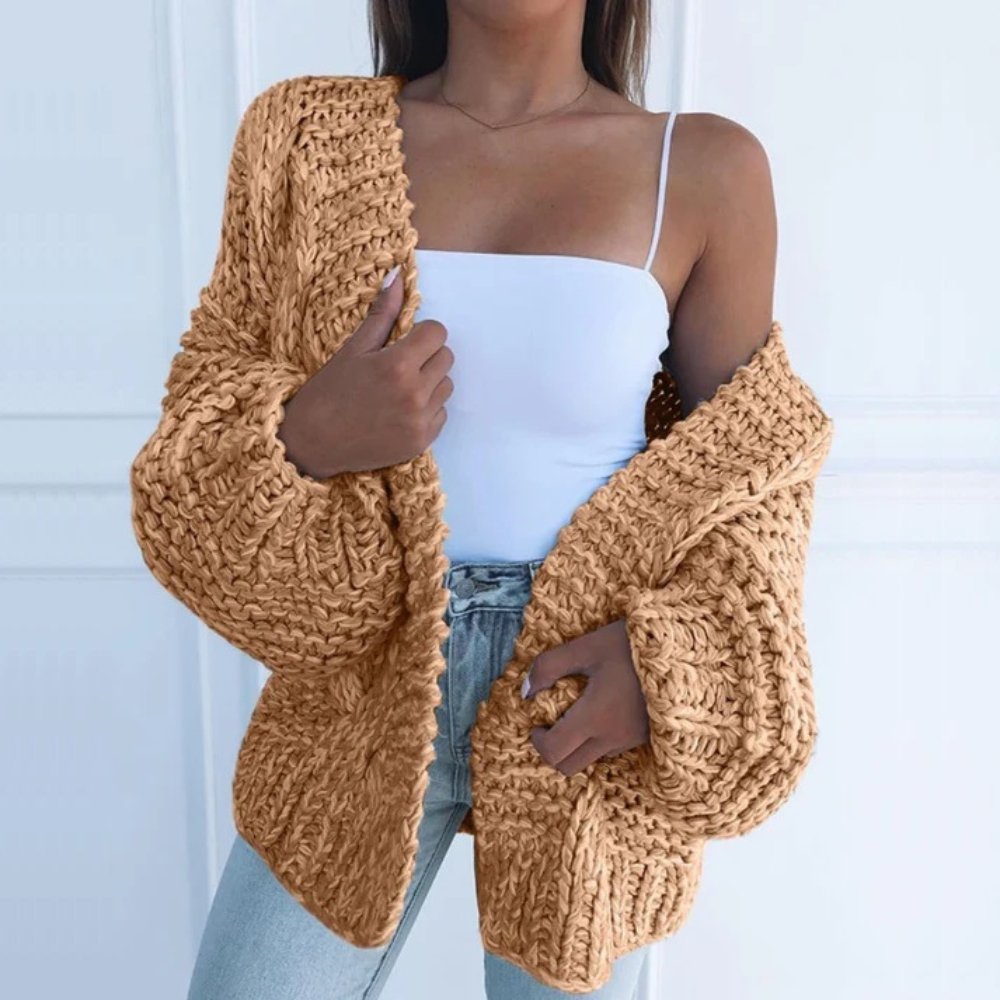 Zyra™ | Oversize Strikvest til Hygge
