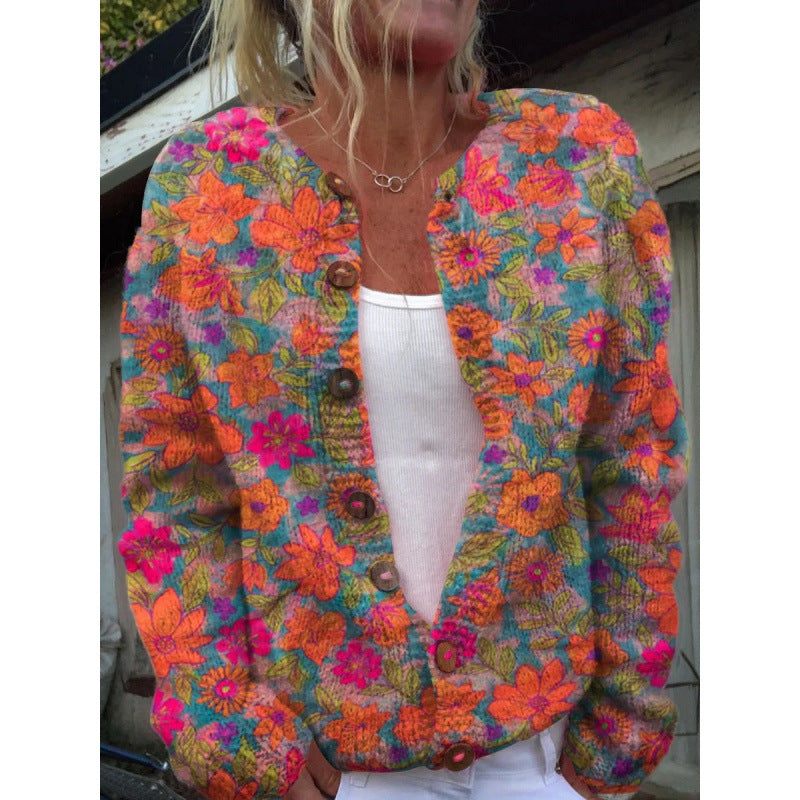 Zyra™ | Let cardigan med legende print