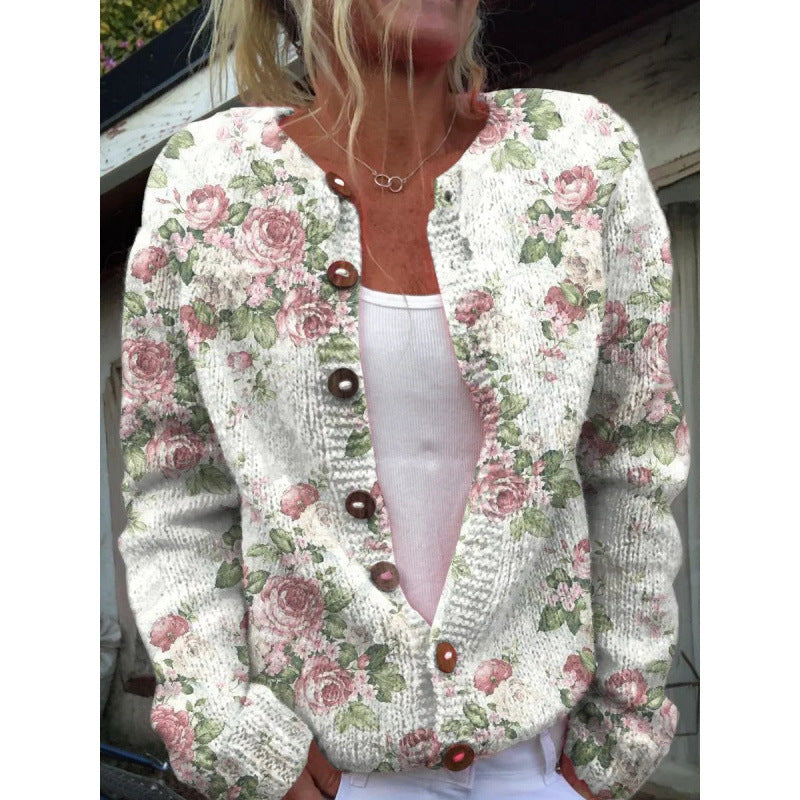 Zyra™ | Let cardigan med legende print