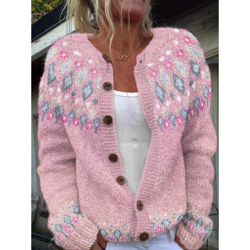 Zyra™ | Let cardigan med legende print