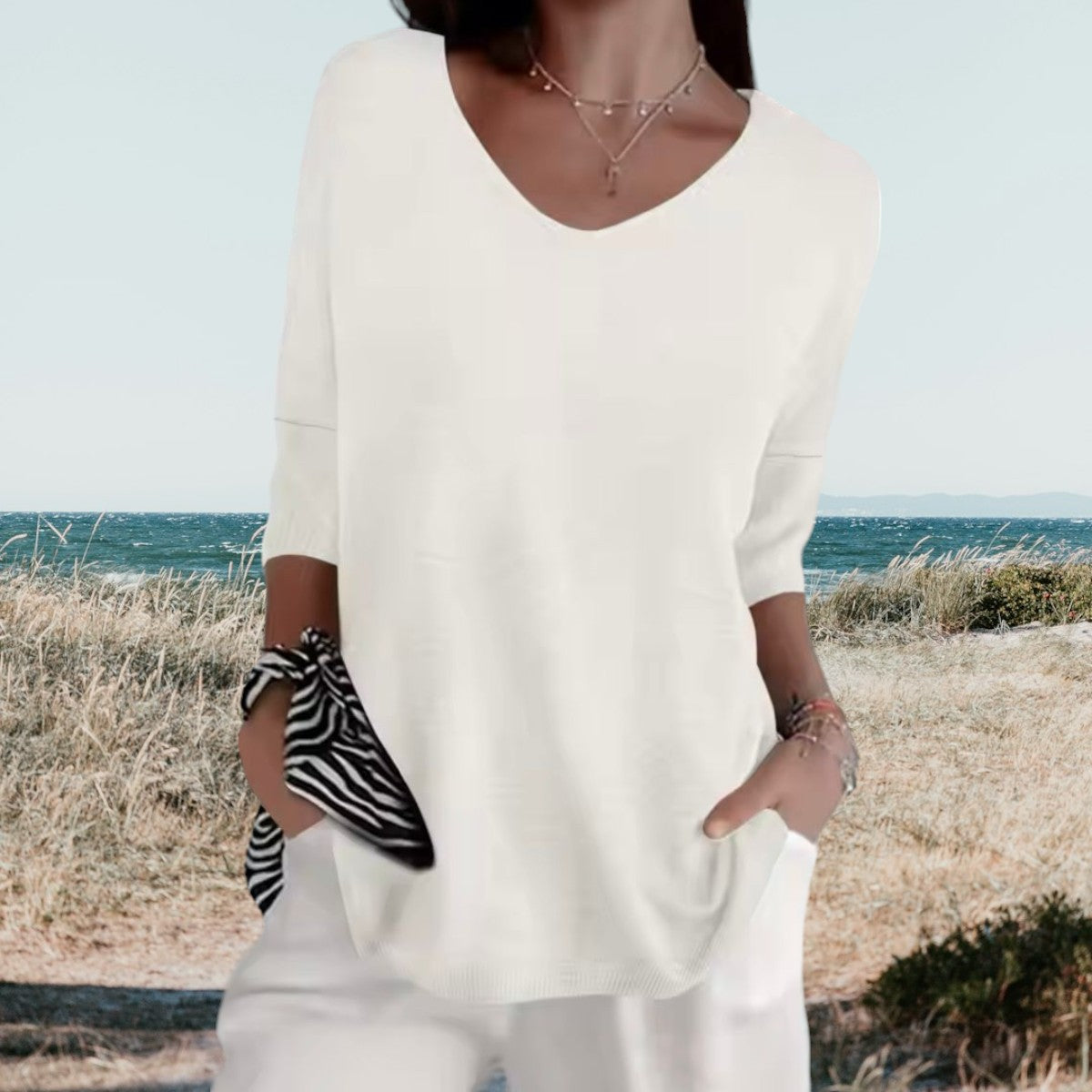 Zyra™ | Stilfuld V-Hals Casual Top