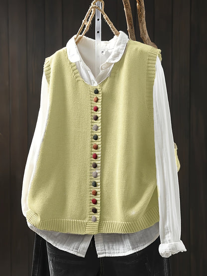 Zyra™ | Ærmeløs Strikket Vest
