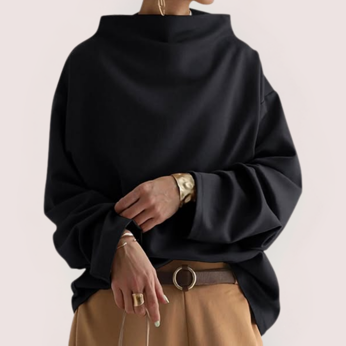 Zyra™ | Chic Trøje med Høj Krave