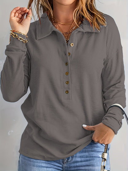 Zyra™ | Blød og Afslappet Langærmet Bluse