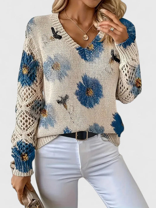 Zyra™ | Elegant blomstret trøje