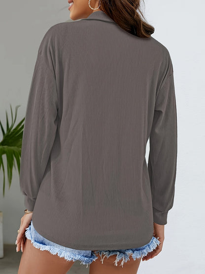 Zyra™ | Blød og Afslappet Langærmet Bluse