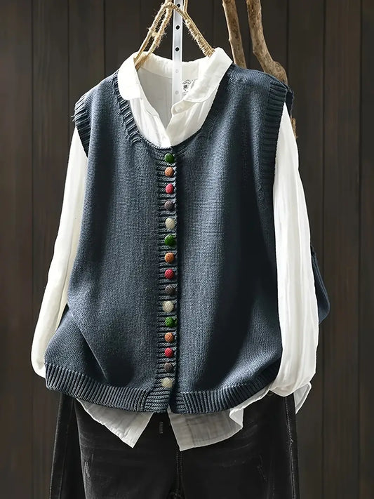 Zyra™ | Ærmeløs Strikket Vest