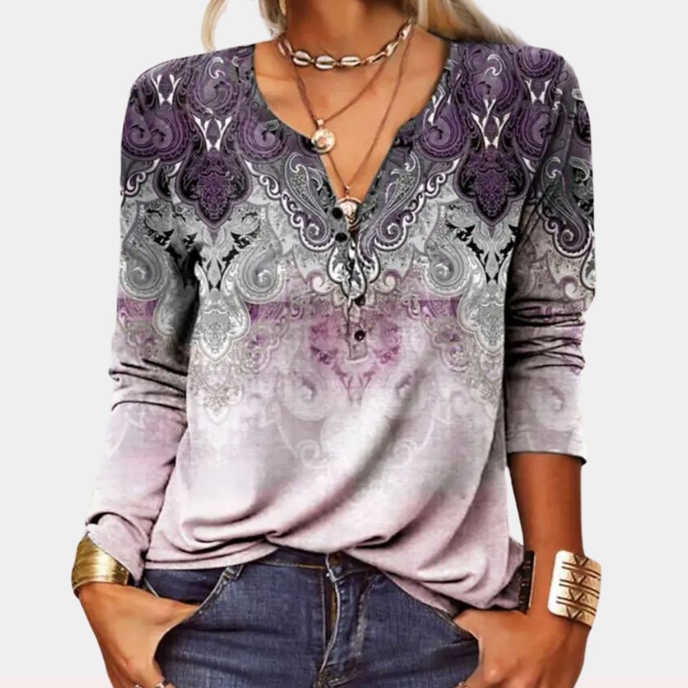 Zyra™ | Stilfuld og afslappet top med print