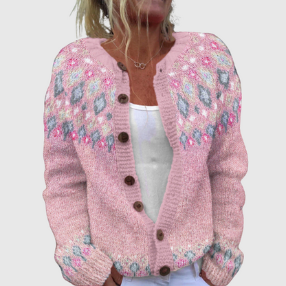 Zyra™ | Let cardigan med legende print