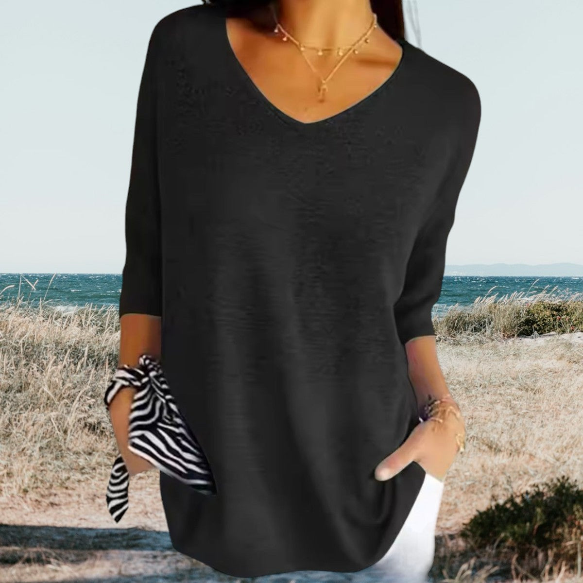 Zyra™ | Stilfuld V-Hals Casual Top