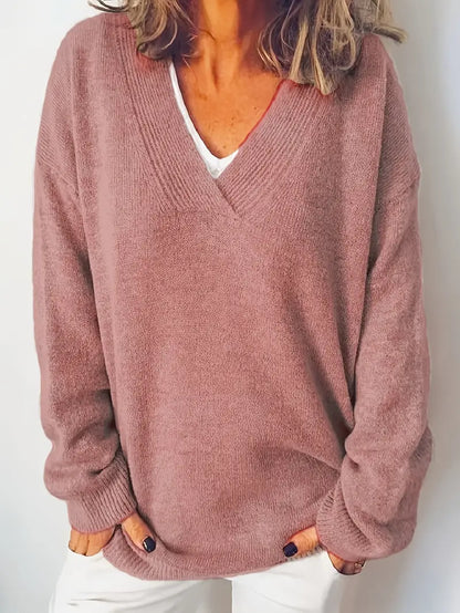 Zyra™ | Blød og Tidløs V-Hals Sweater
