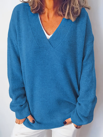 Zyra™ | Blød og Tidløs V-Hals Sweater