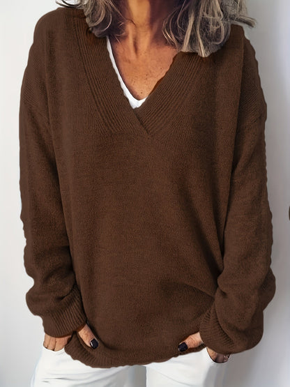 Zyra™ | Blød og Tidløs V-Hals Sweater