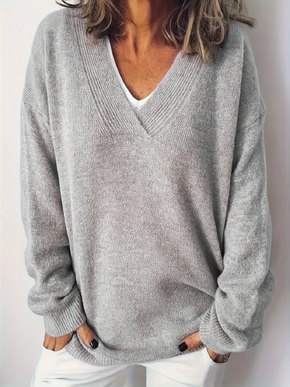 Zyra™ | Blød og Tidløs V-Hals Sweater