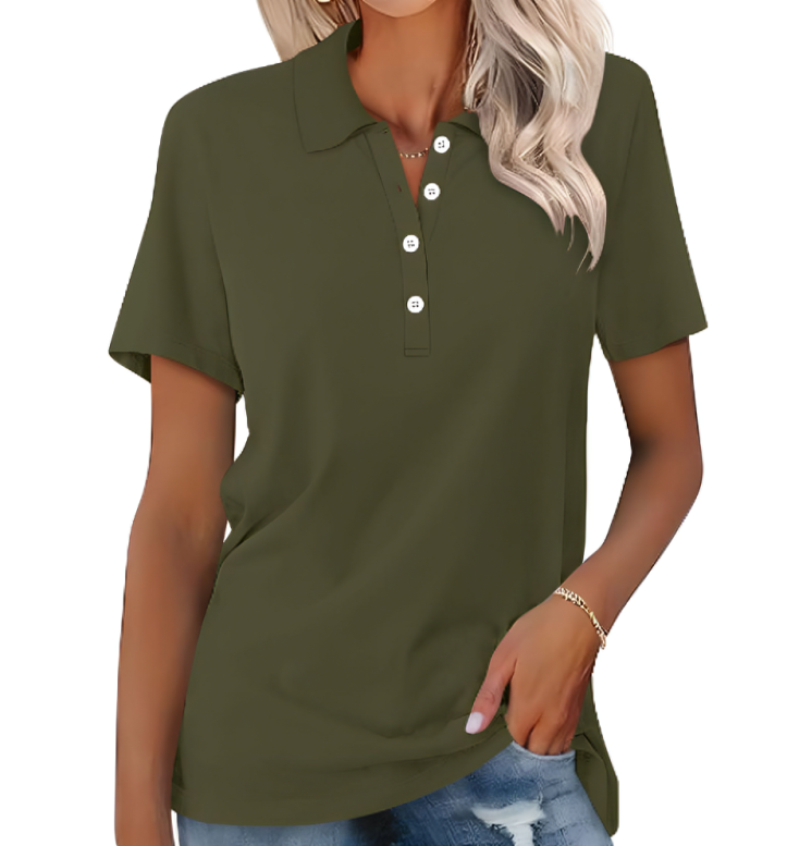 Zyra™ | Komfortabel Poloshirt i Blød Bomuld